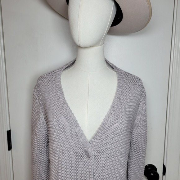 Anthropologie Heather by Bordeaux Chunky Thick Knit Button Cardigan Small Preppy - Picture 3 of 10